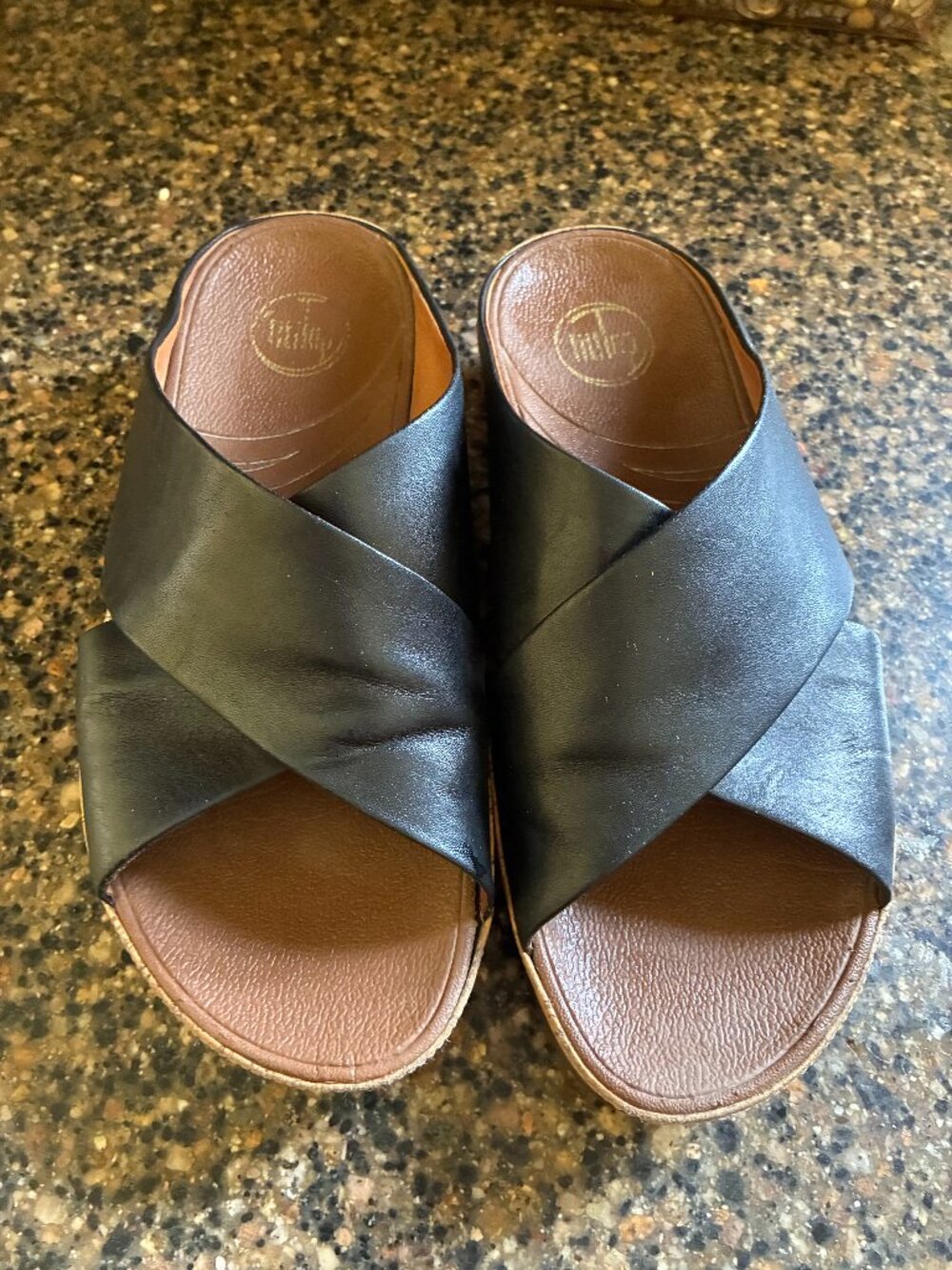 FitFlop, Size 8.5 Black Slides